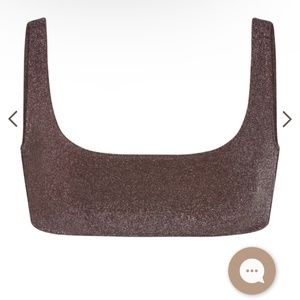 SKIMS Glitter Bikini Top